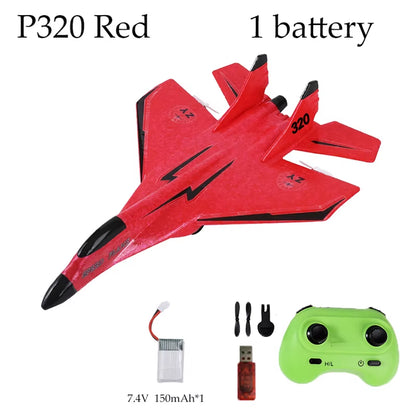 2.4G 2CH Glider RC Ariplane P320 Fixed Wing Fighter Aircra Hand Throwing Foam Outdoor Toys for Boys Birthday Gift