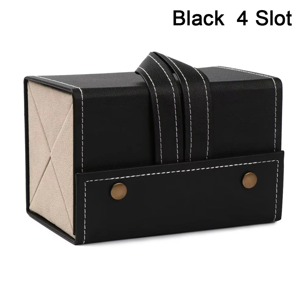 Portable Glasses Organizer 2/3/4/5/6 Multi-Slot Eyeglasses Storage Display Travel Folding Sunglasses PU Leather Case