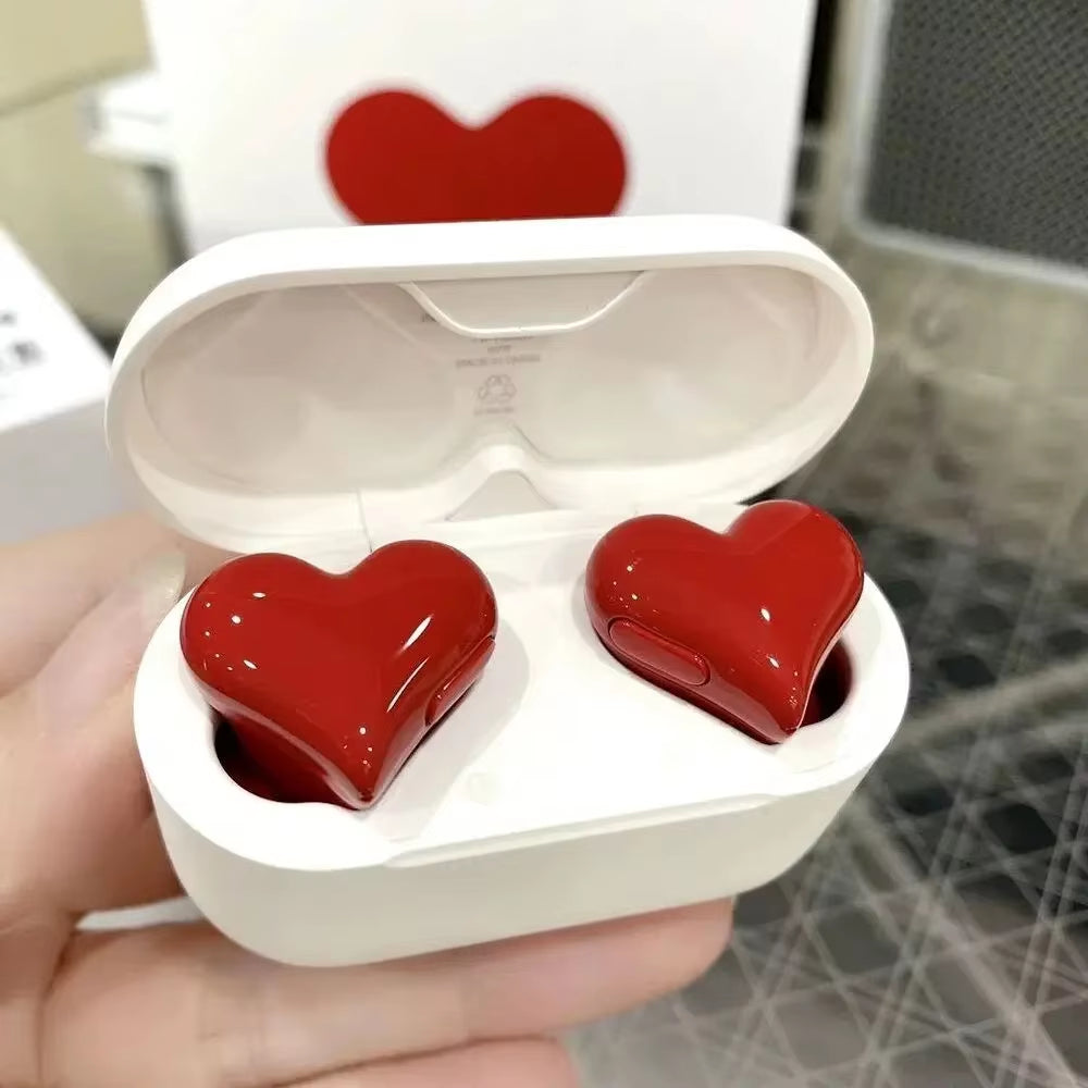 New Arrived Bluetooth Wireless Headphones Heart Shaped Earphones Woman Music Sport Earphone High Quality Heart Earbuds Girl Gift