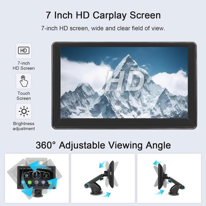 2025 Portable Carplay Screen for Car, Car Play Screen, Reverse Camera, Car Audio Receiver, Voice Control, Mirror Link, MP5