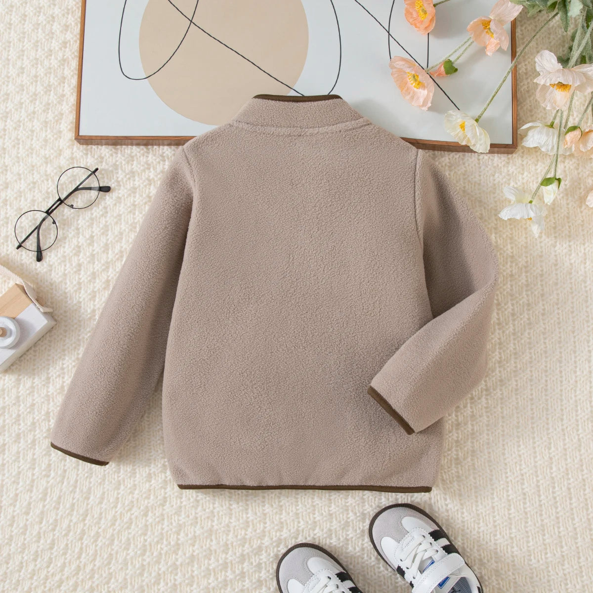 Boys Sweatshirt Half Zipper Hoodie Letter Print Casual Sport Autumn Winter Long Sleeve Small Stand Collar Fashion Outerwear