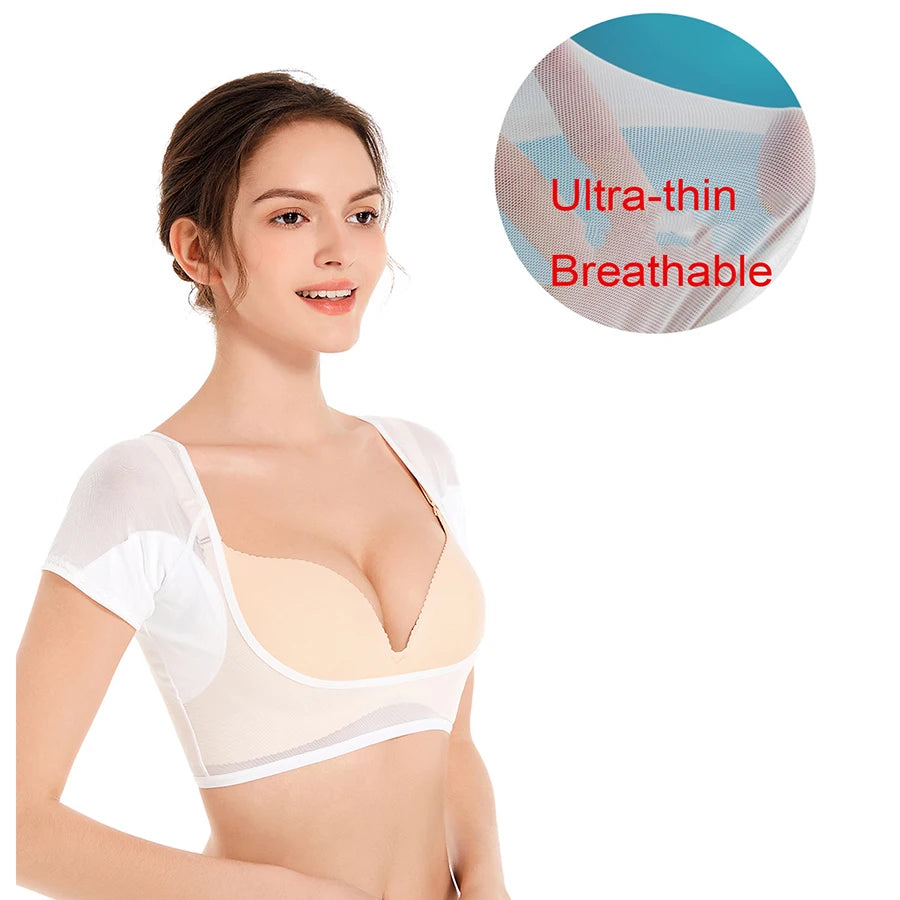 1Pcs Underarm Sweat Vest Armpit Sweat Proof Shirt Anti Washable Reusable Dress Shields for Underarm Women Underwear Vest Short