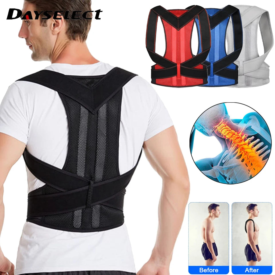 Posture Corrector Back Brace Clavicle Support Stop Slouching and Hunching Adjustable Back Trainer Unisex Correction Belt