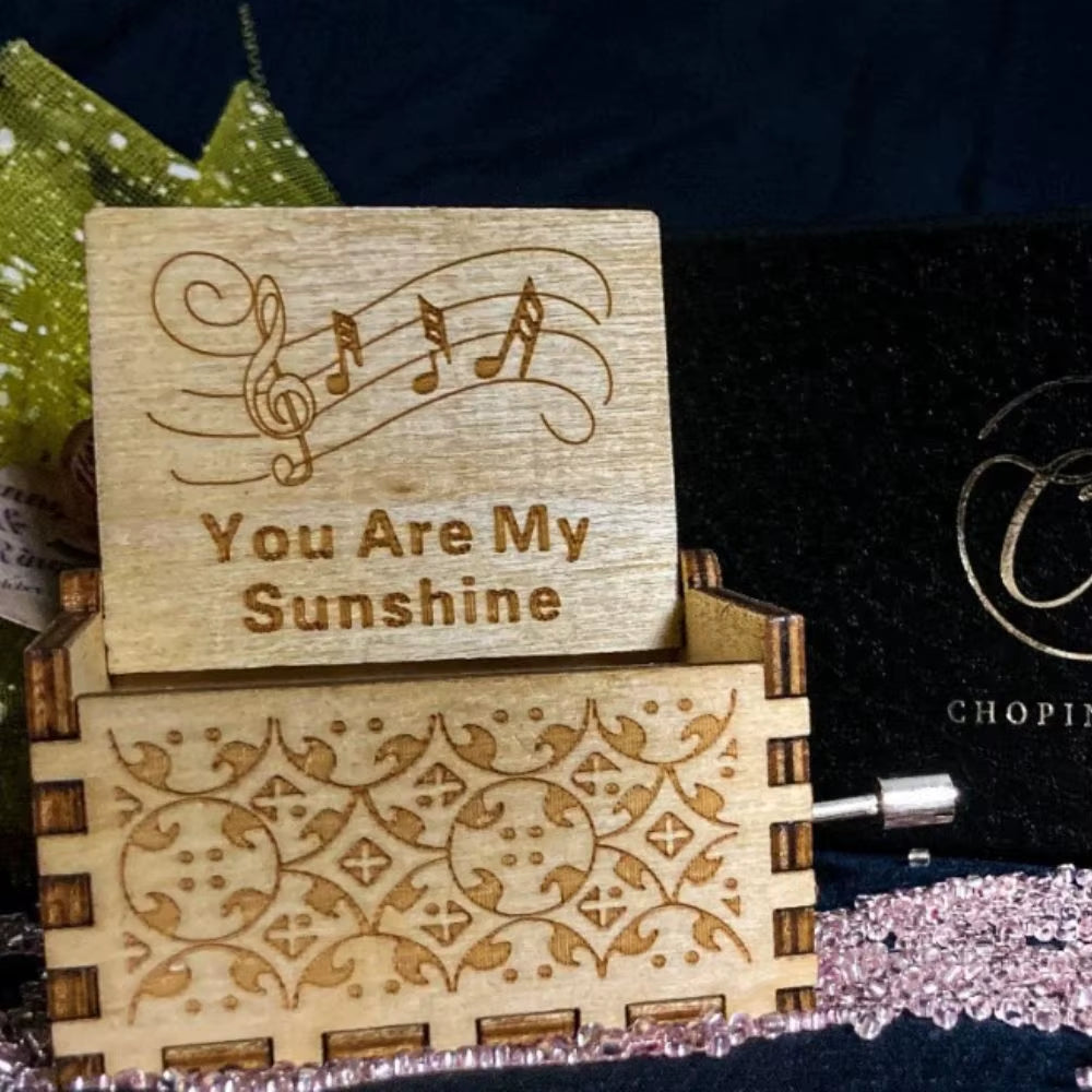 21 Music Boxes Pink White Blue Black Wood You Are My Sunshine Godfather Music Box Music Theme Birthday Gift