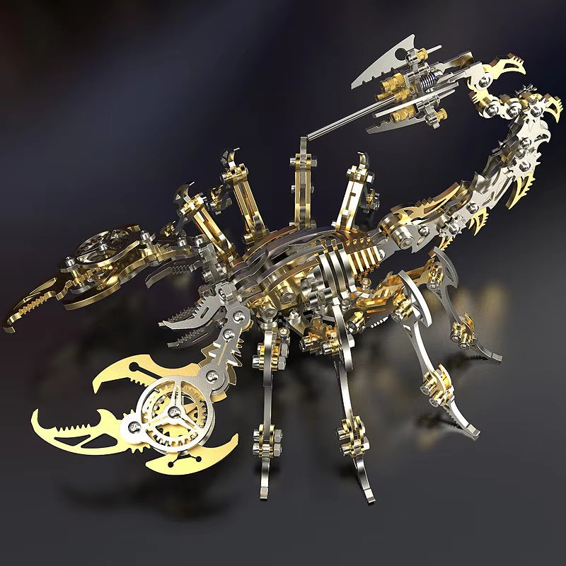 3D Scorpions Metal Puzzle Steampunk Mechanical Insect Model Kit Floatingcity Steel Warcraft Assemble Jhandmade Toy for Adults