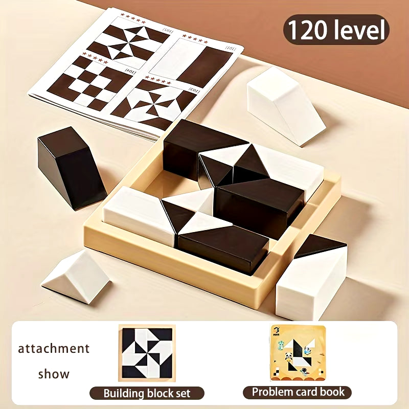 120 Level Hidden Block Puzzle: 3+ Years, ABS Material, Enhances Logic and Spatial Reasoning, Suitable for 3-8 Year Olds