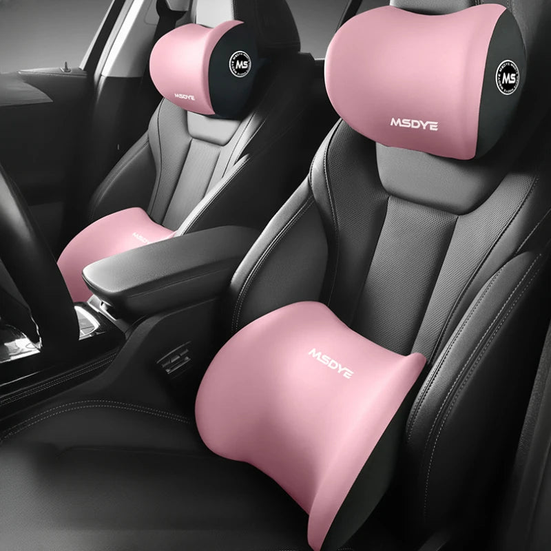 Car Headrest/Lumbar Support Car Neck Pillow Waist Cushion Driver Seat Backrest Car Cushion Driving Lumbar Support Waist Support