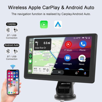 2025 Portable Carplay Screen for Car, Car Play Screen, Reverse Camera, Car Audio Receiver, Voice Control, Mirror Link, MP5